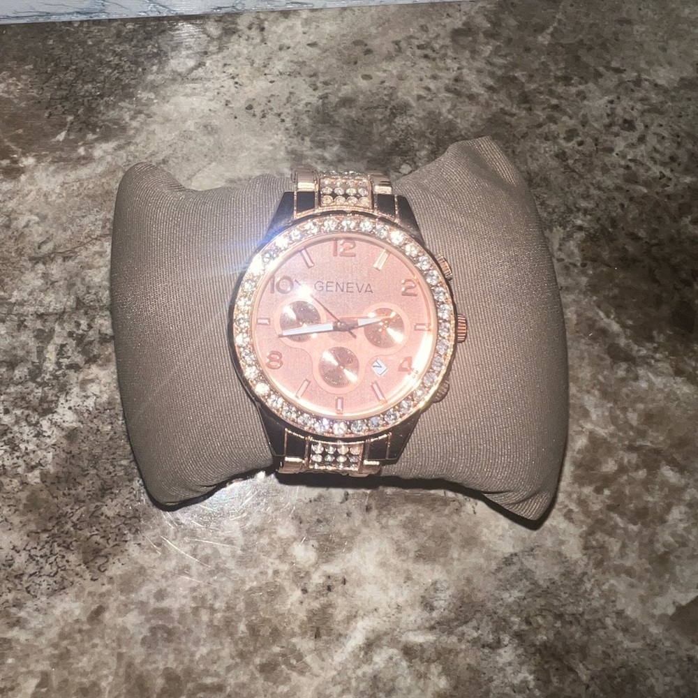 Geneva rose gold watch